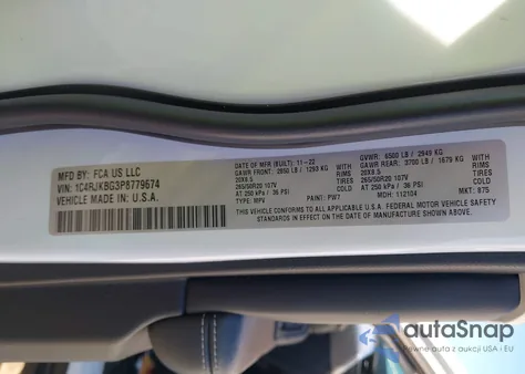 2023 Jeep Grand Cherokee L Limited 4X4 from USA, damaged, VIN 1C4RJKBG3P8779674